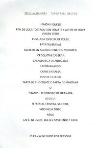 Nuevas tapas de El cubo del tapeo, menú para grupos Alhambra, en Mollet del Vallès, Barcelona, tel. 93 016 13 54