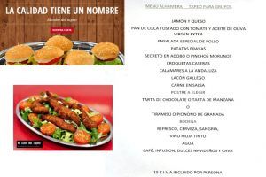 Nuevas tapas de El cubo del tapeo, menú para grupos Alhambra, en Mollet del Vallès, Barcelona, tel. 93 016 13 54