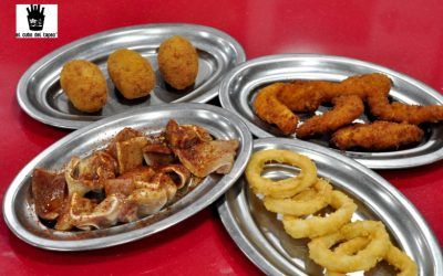 Nuevas tapas de El cubo del tapeo, Menú infantil con fruta,bocata frankfurt, mini hamburguesas