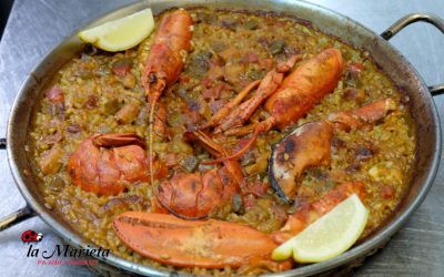 Restaurant la Marieta, Mollet del Vallès, Barcelona paella de arroz con bogavante, especialistas en arroz
